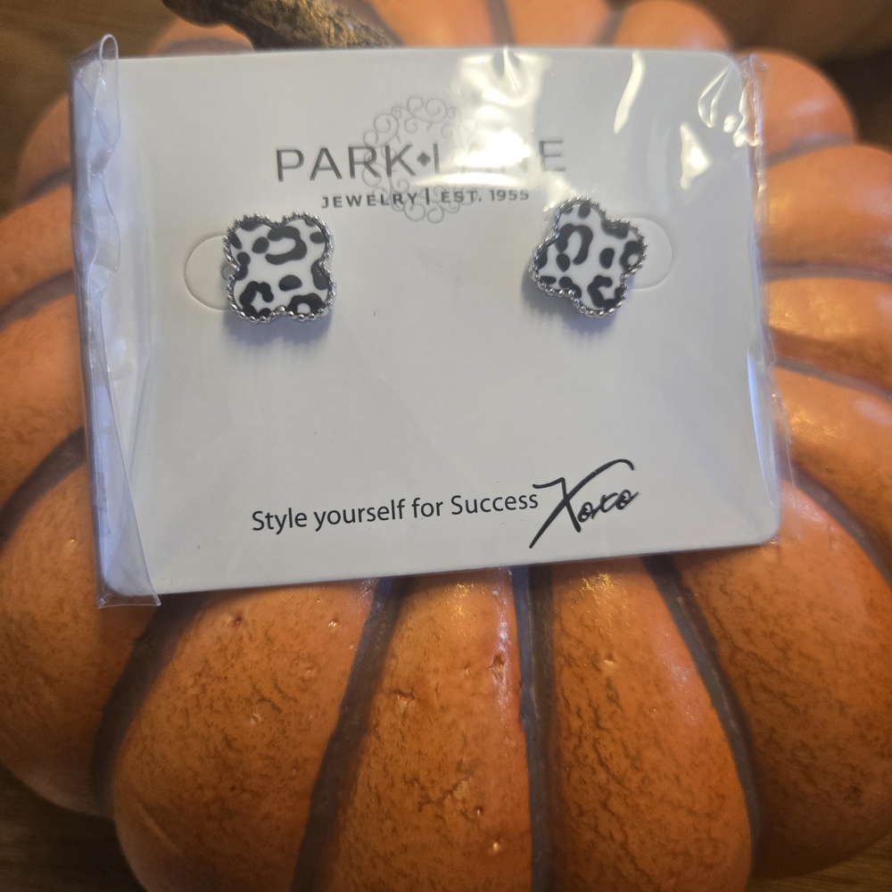 Park Lane Monochrome Leopard Earrings